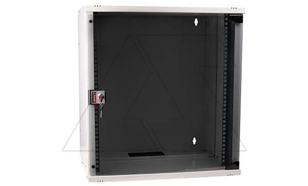 Щит телекоммуникационный 19", 4U, ВxШxГ 237x540x400 мм, SX, навесной, дверь стекло, серый