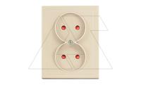 JOWISZ - Розетка 2x2P, со шторками, бежевый