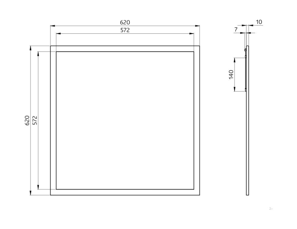 Светодиодная панель B.E.G. PL1-625-LED-AG-DALI-TW
