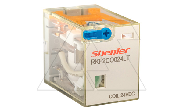 Реле RKF2CO024LT, 2CO, 12A(250VAC/30VDC), 24VDC, мех. индикация, тест-кнопка с блокировкой, LED