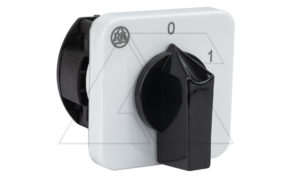 Переключатель BS 25 90 U, 1P, 25A, тип 0-1 (60°), 1NO на 1, 3.7kW(230VAC по АС-23), на дверь, фронт IP40