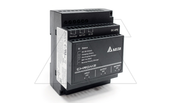 Модуль бесперебойного питания Chrome, 24VDC, 240W, макс. 10A, без батарей, винт.клеммы, пл.корпус Модуль бесперебойного питания Chrome, 24VDC, 240W, макс. 10A, без батарей, винт.клеммы, пл.корпус