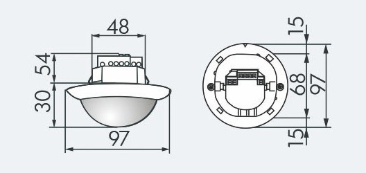 Датчик присутствия B.E.G. PD4-M-2C-FM