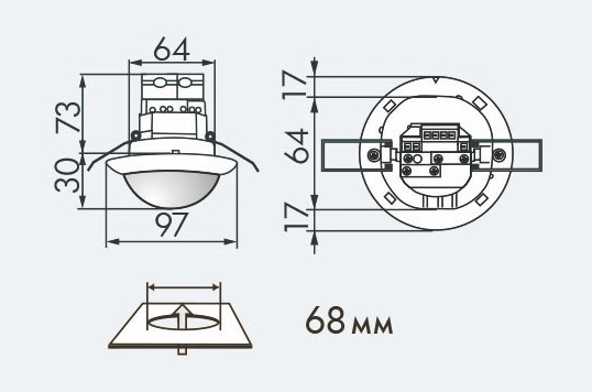 Датчик присутствия B.E.G. PD4-M-2C-FC