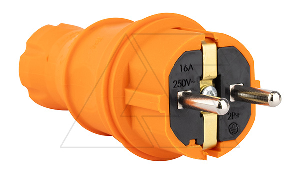 Tena - Вилка 2P+E прямая IP44, оранжевый