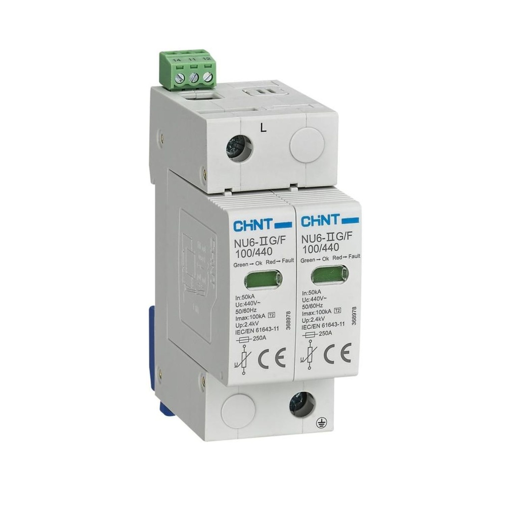 УЗИП NU6-IIG 1P In=40кА Im=100кА Uc=440B (класс II)