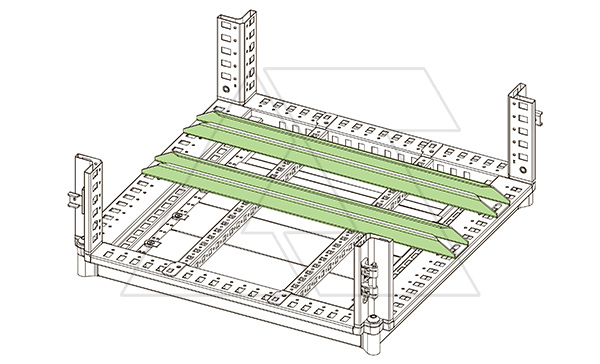 Шина WTST для установки тяжелого оборудования, для щита Ш=1400мм, 2 шт.