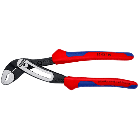 Клещи переставные ALLIGATOR®, 42 мм (1 1/2"), под ключ 36 мм, L-180 мм, Cr-V, серые, 2-комп. рукоятк