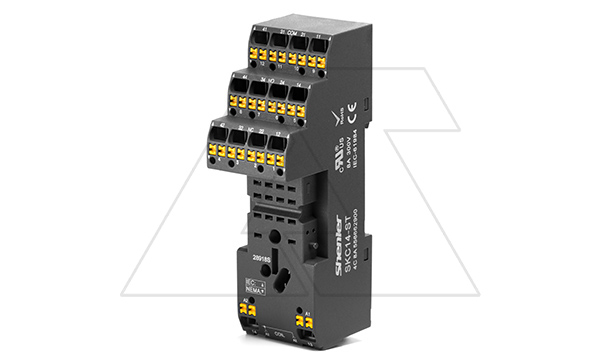 Цоколь SKC14-ST, 8A(300V), push-in, черный, на рейку DIN35/панель, для RKE, RKF, R4N, MY4, 55.34, KMY4, PT4, RCM5