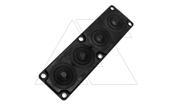 Панель кабельного ввода MC4 283x68mm, кол-во вход. x диаметр в mm: 4x30_63,  IP65, RAL9005, UL94V-0