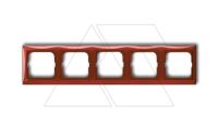 Basic 55 - Рамка на 5 постов (красный)
