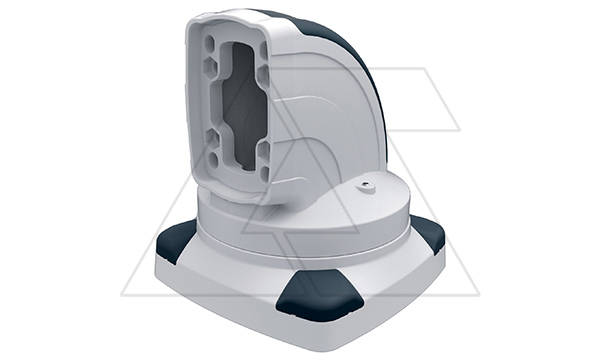 Держатель угловой (90°) поворотный (315°) напольный ETR120, RAL7035/RAL5020, m=5,88кг