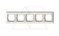 Basic 55 - Рамка на 5 постов (шале-белый) от интернет-магазина amperkin.by