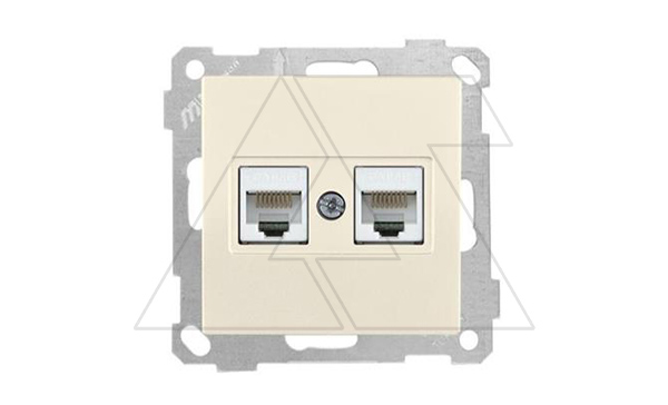 21 - Розетка 2хRJ-45 кат. 5e UTP, сл.кость