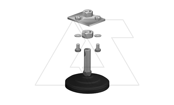 Набор регулируемых ножек, нерж. сталь, 4 шт