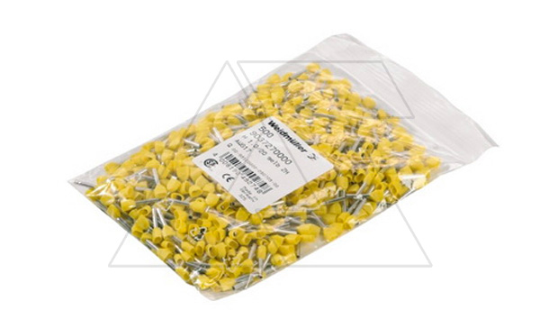 Каб. наконечник сдвоенный H1,0/15 ZH GE желтый 2х1,0мм2, упаковка 500шт.