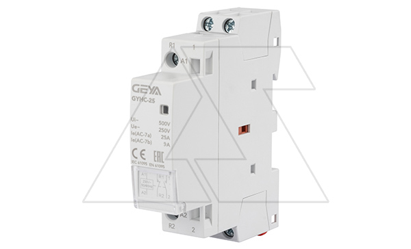 Контактор модульный GYHC-2P, 25A, 1NO+1NC, 230VAC, 1M