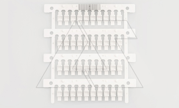 Маркировка проводника MG-TDM-01 40191, продевание, D кабеля 1,6-3,25mm, 0,5-1,5mm2, поле 4x16mm, PC, HF, белая (набор 40 элементов)