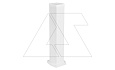 Мини-колонна 0,68m, 4 секции, корпус и крышка из ПВХ, цвет белый от интернет-магазина amperkin.by
