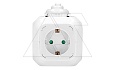 Удлинитель куб, 2хUSB 5V 2,1A + 4x2P+E, со шторками, нем. стандарт, с возможностью накладного монтажа, кабель 1,4м, белый (стикерованный) от интернет-магазина amperkin.by