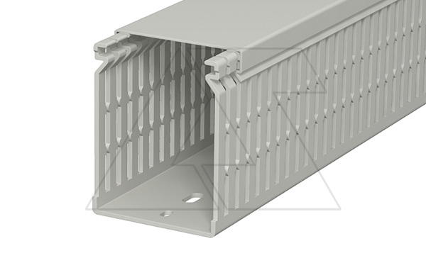 Перфокороб LK4 N 80060, органайзер для шкафов, 80 x 60 мм (глубина х ширина крышки), L=2000мм, RAL 7030 серый