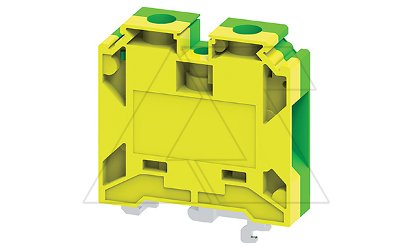 Клемма защитного проводника CGT35U /16x58mm, винтовая, 2 присоед., 35mm2, желто-зеленая