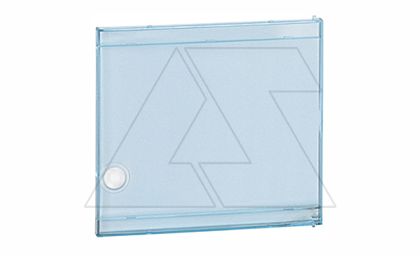 Дверь для навесного щитка Nedbox 8M, прозрачный синий пластик