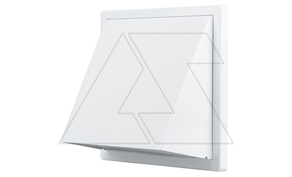 Выход стеновой с решеткой и обратным клапаном, Ø150мм, пластик, белый