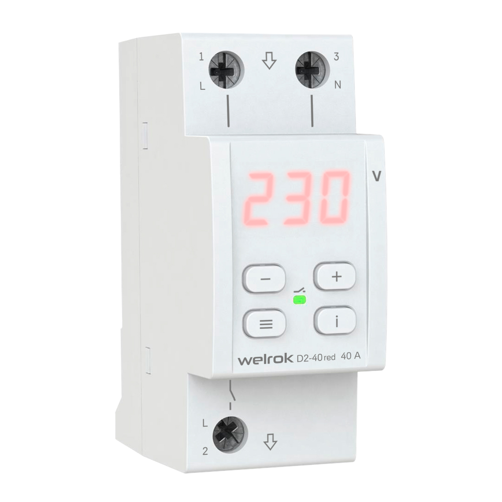 Реле напряжения Welrok D2-40 red от интернет-магазина amperkin.by