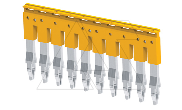 Перемычка JY6/10 на 10 полюсов, для винтовых клемм CY6,CYG6, 35A, оранжевая
