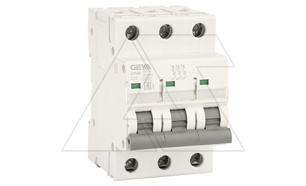 Авт. выключатель GYM8-3P-32C, 3P, 32A, хар-ка C, 4,5kA, 3M