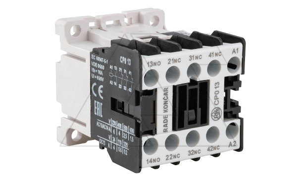 Контактор CP0 13 220/230 V 50Hz, 1NO+3NC, 6A(230VAC)/4A(400VAC) по АС-15, 220/230VAC