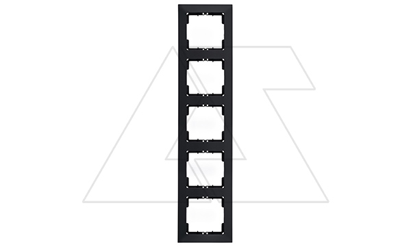 Candela - Рамка 6 постов, к механизмам серии 21, вертикальный монтаж, черный мат