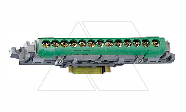 Клеммная колодка "зеленая" 1х6-25+12х1.5-16мм2, L=113мм (стикерованный)