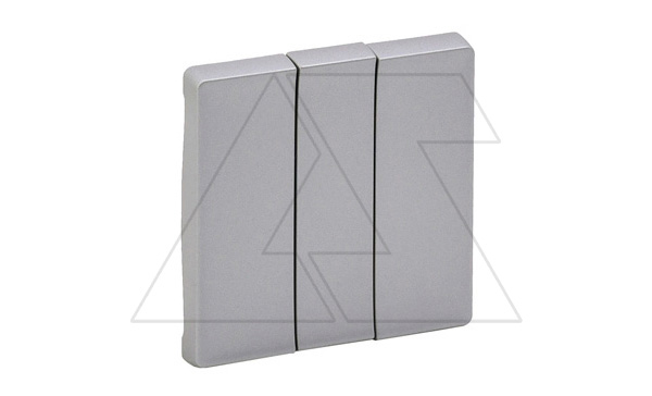 Valena Life - Лицевая панель для выключателя трехклавишного, алюминий