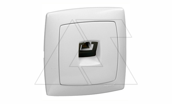 Suno - Розетка телефонная 1хRJ-11 4 конт. (белая)