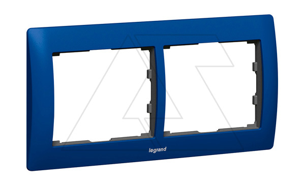 Galea Life - Рамка Metallic на 2 поста горизонтальная, Magic Blue