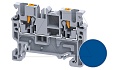 Клемма проходная CP2.5BU /5x49,7mm, push-in, 2 присоед., 2,5(max 4)mm2, 24A, 1000V, синяя от интернет-магазина amperkin.by
