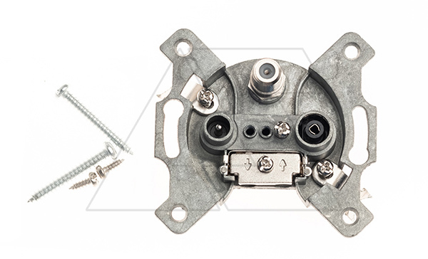 Basic 55 - Розетка TV-RD-SAT (шато-черный, лицевая панель, блистер)