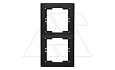 Daria - Рамка 2 поста, к механизмам серии 21, вертикальный монтаж, черный мат от интернет-магазина amperkin.by