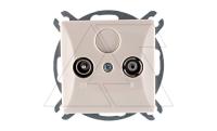 OPAL - Розетка TV+R концевая, 5_862MHz, бежевый