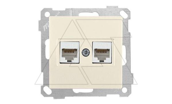 21 - Розетка 2хRJ-45 кат. 6 UTP, сл.кость