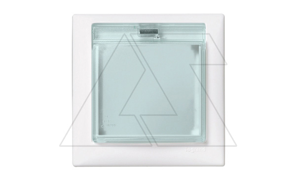 Valena - Рамка 1 пост с крышкой, IP44, белая (инд. упаковка)