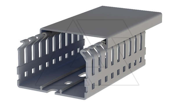 Перфокороб KKD 6040, органайзер для шкафов, 60x40х2000мм (ШxВхД), RAL 7030, серый