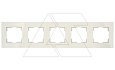 Rita - Рамка 5 постов, горизонтальный монтаж, серый от интернет-магазина amperkin.by