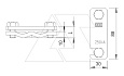 Клемма 250 A-FT универсальная для крестового соединения проводников Ø6-22мм и полосы max FL50, гор. оцинк. от интернет-магазина amperkin.by