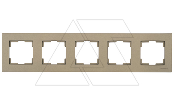 Rita - Рамка 5 постов, горизонтальный монтаж, антрацит