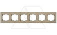 Rita - Рамка 6 постов, горизонтальный монтаж, антрацит от интернет-магазина amperkin.by