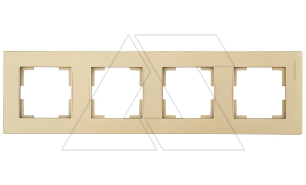 Rita - Рамка 4 поста, вертикальный монтаж, золото доре