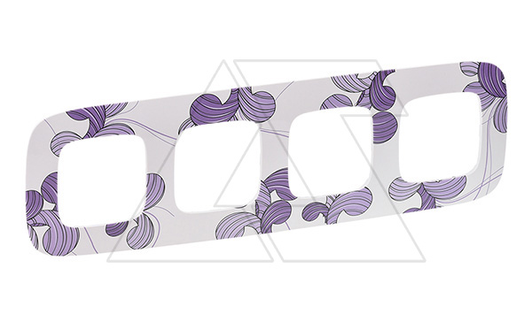 Valena Allure - Рамка 4 поста верт/гориз, флора